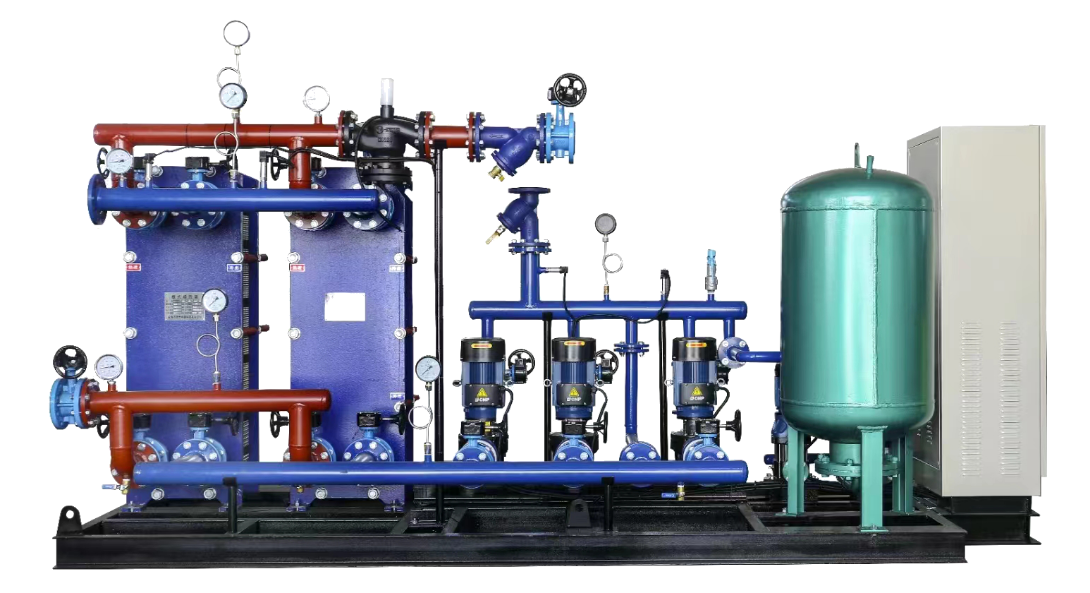 江苏水-水板式换热机组+补水系统